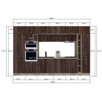 Bucatarie ZONE 380 FRONT PAL K002 / decor 7648
